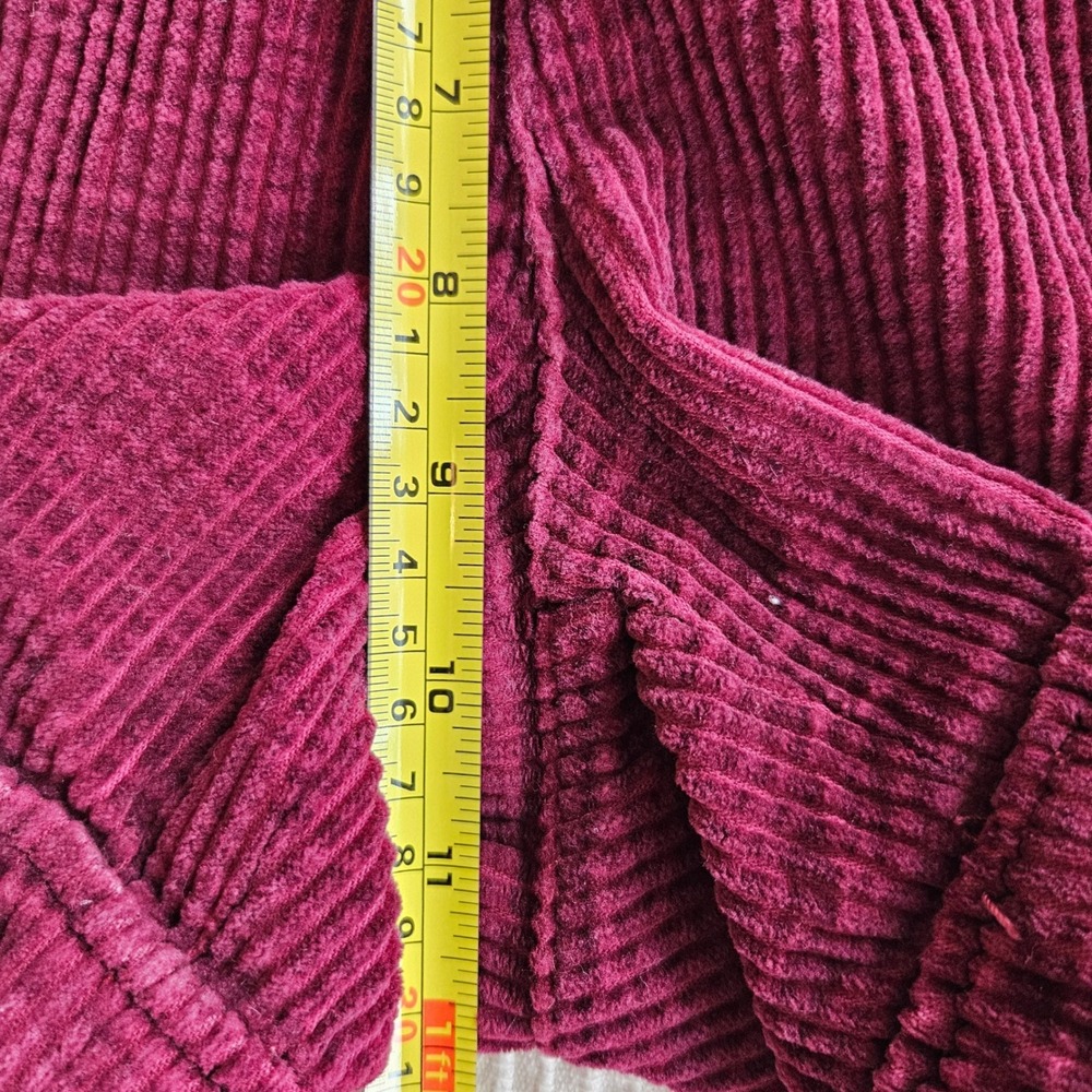 Daughters of the Liberation 70s Retro Wide Wale Corduroy Short Indie Red Women M - Picture 6 of 11